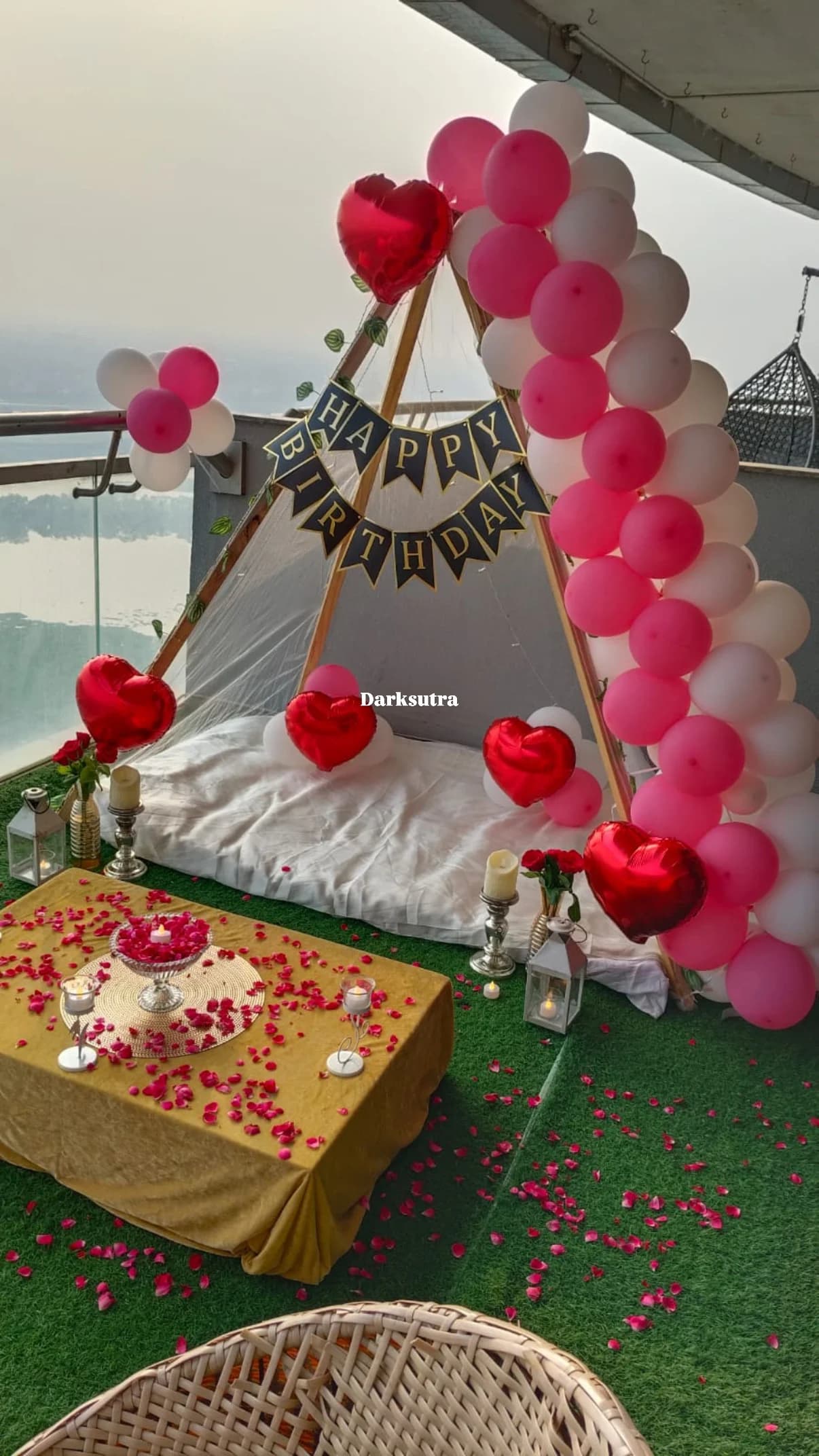 A styled Dark Sutra celebration setup