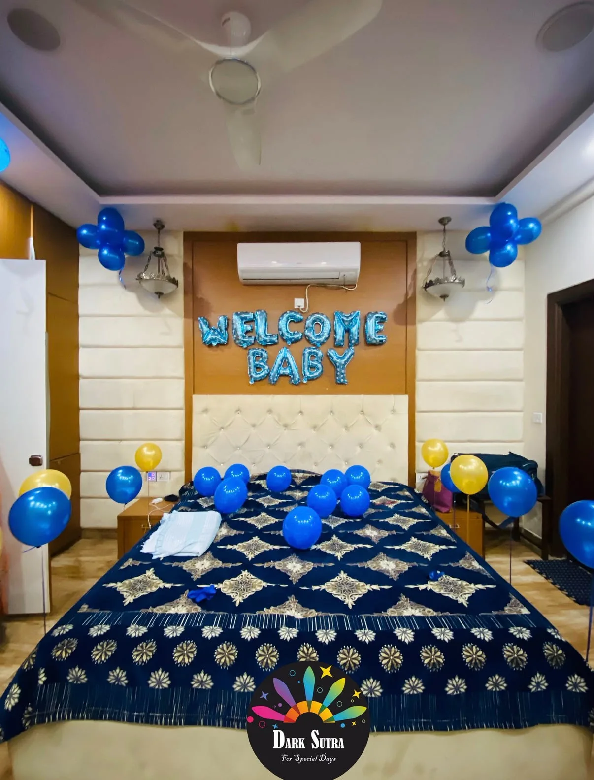 Welcome Baby Rose Petal Setup